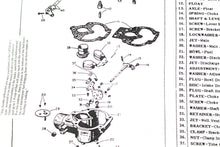 Load image into Gallery viewer, Kit fits Baker Fork Lift Truck Continental F227 F245 carburetor 13521 13869  i71