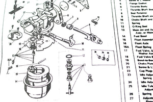 Carburetor Kit Float with Adjustable Main Jet fit Onan J JC 141D685 141D686  E23